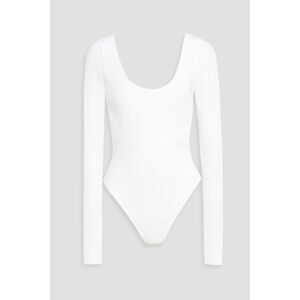 Alice and Olivia Rhys Ballet Neck Bodysuit in White size Medium